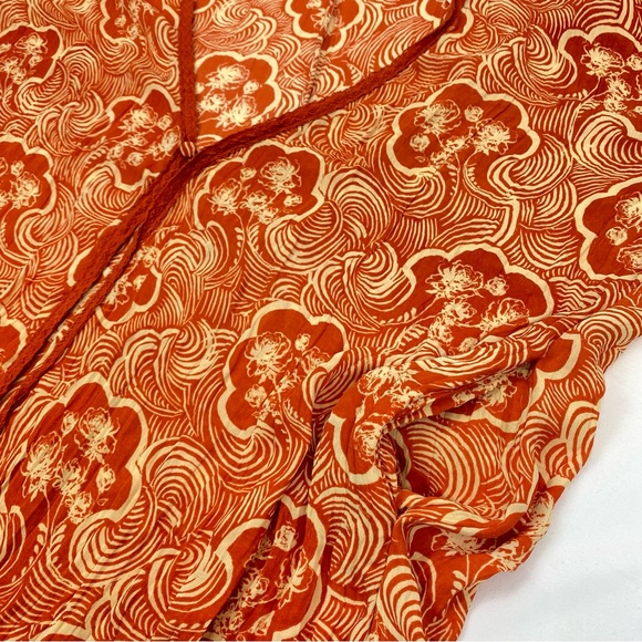 Rare Free People Crinkle Chiffon Kimono Jacket - Picture 13 of 14